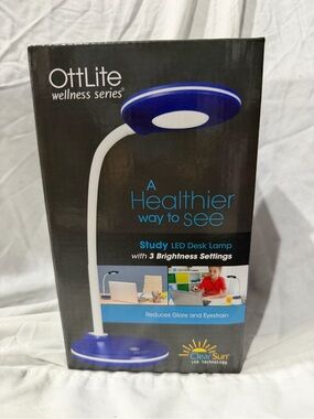 OttLite Wellness Series Blue LED Study Desk Lamp
